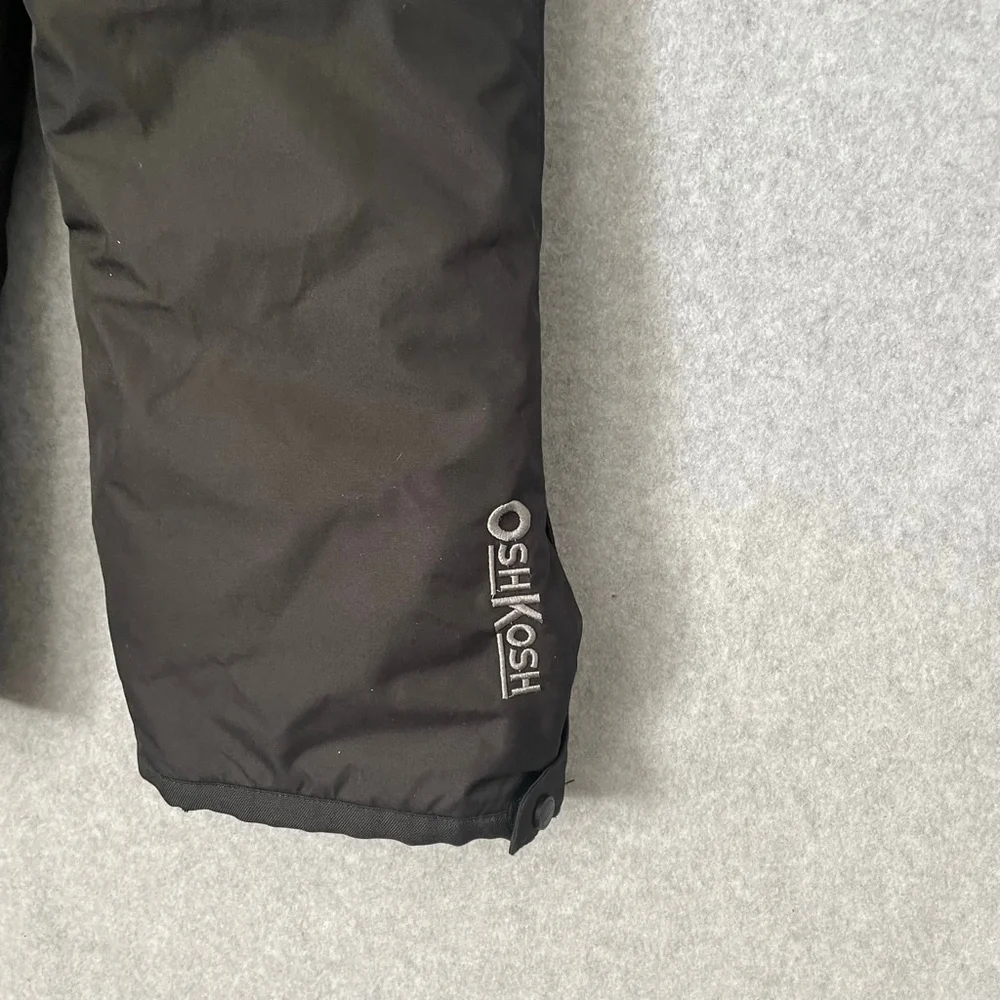 OshKosh B'gosh Black Snow Bibs Size 7 Ski Pants